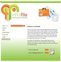 Infinifile® online project report storage archive